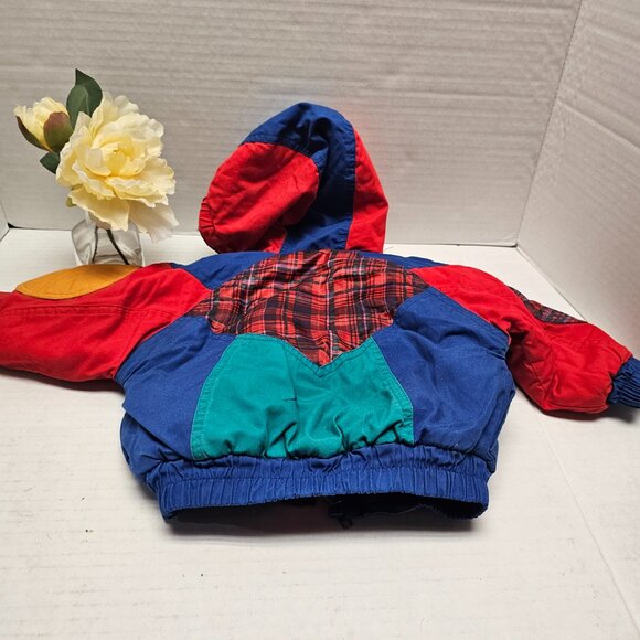 Vintage The Cuddle Club Baby Child Coat Jacket Infant Block Colors Mr Fix It 12 - Picture 8 of 16